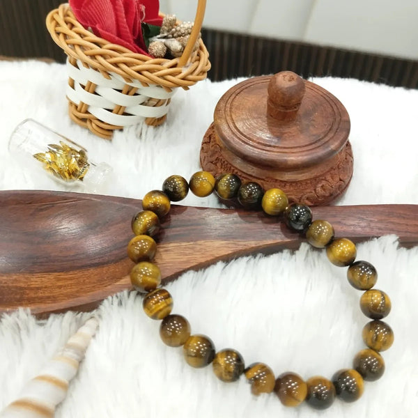 Brown Premium Tiger Eye Confidence Bracelet For Men & Women image 6