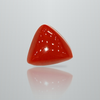 Natural Italian Red Coral (Moonga) triangular cabochon, IGC certified IGCDKBAJ42407