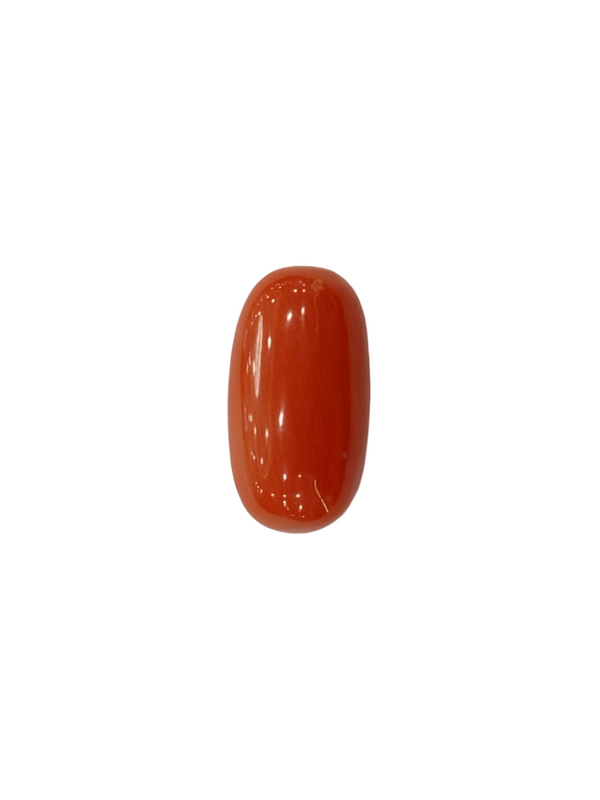 NaturalRed Coral | Certified| Oval CutGemstone Summary No. IGCDKBAJ44879 image 1