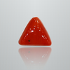 Natural Italian Red Coral (Moonga) triangular cabochon, untreated, certified IGCDKBAJ42415