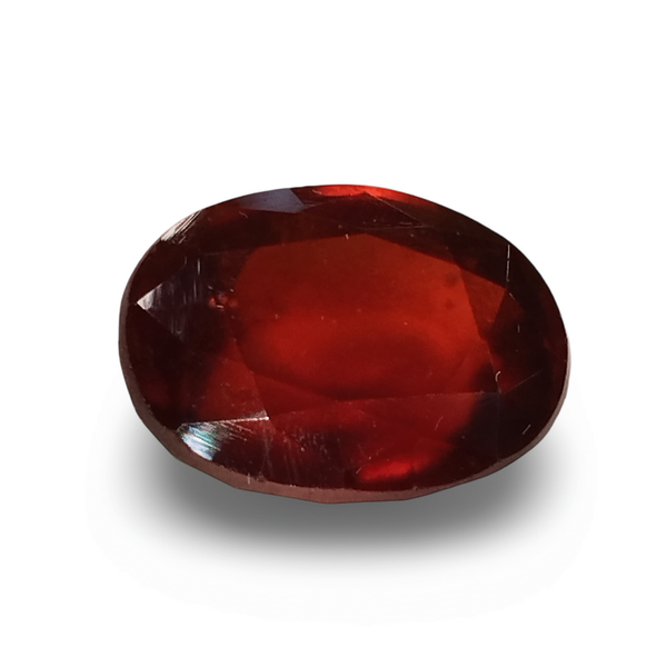 Natural brownish orange Hessonite (Gomed) oval mixed cut loose gemstone, certified IGCDKBAJ42761