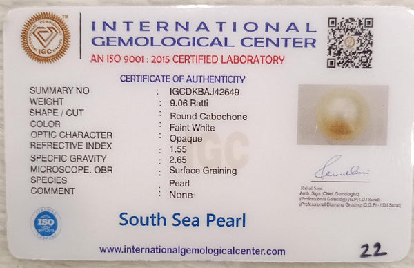 Natural South Sea Pearl – A Symbol of Elegance & Purity Summary No IGCDKBAJ42649 image 2