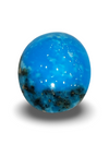 Natural Turquoise | IGC Certified | Oval Cabochon | Sea Blue | Healing Matrix Stone Certification Number: IGCDKBAJ41442 image 0