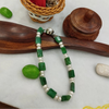Green & White Premium Semi Emerald With Pearl Bracelet For Men & Women image 2