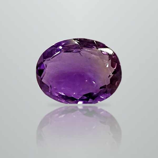 Natural Amethyst (Jamunia) oval mixed cut loose gemstone, IGC certified IGCDKBAJ42156