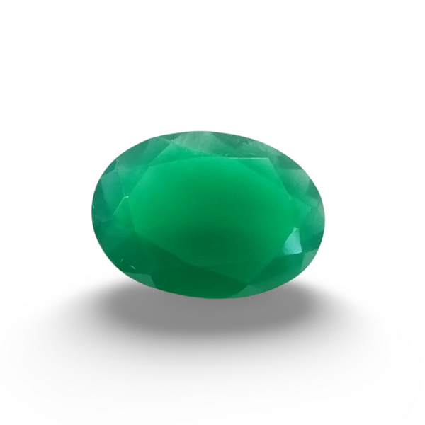 Natural Green Onyx oval mixed cut loose gemstone, SRT certified SRGTL30585