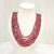 Natural Ruby Six Line Tumble Necklace: A Bold Expression of Nature’s Beauty image 0