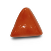 Natural Italian Red Coral | Certified Triangular Cabochon Moonga | Untreated Gemstone IGCDKBAJ42471 image 0