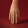 Natural Emerald ring worn on hand – Tushar Gems
