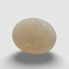 Natural White Opal 3.17 ratti oval cabochon loose gemstone, IGC certified IGCDKBAJ42898