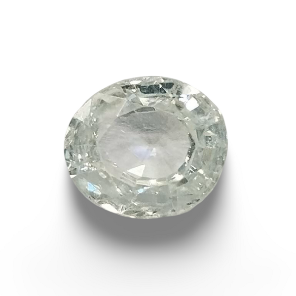Natural White Zircon oval cut loose gemstone, IGC certified IGCDKBAJ46136