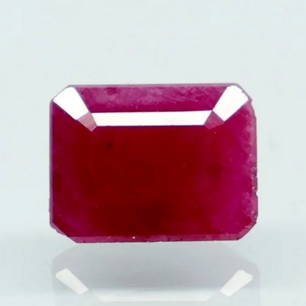 Natural unheated purplish red Ruby (Manik) octagon mixed cut loose gemstone, report no. 9581D38668