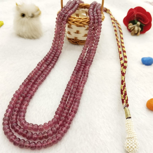Natural Ruby Three LineBeaded Necklace: A Dazzling Display of Luxury and Passion image 7