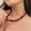 Natural Ruby Single Line Necklace: A Classic Jewel of Elegance and Passion image 0