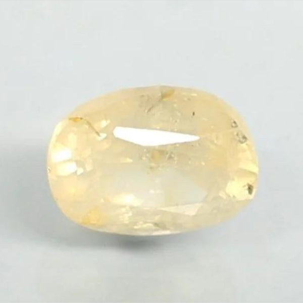 Natural unheated Yellow Sapphire (Pukhraj) oval mixed cut loose gemstone, report no. 10345D41918