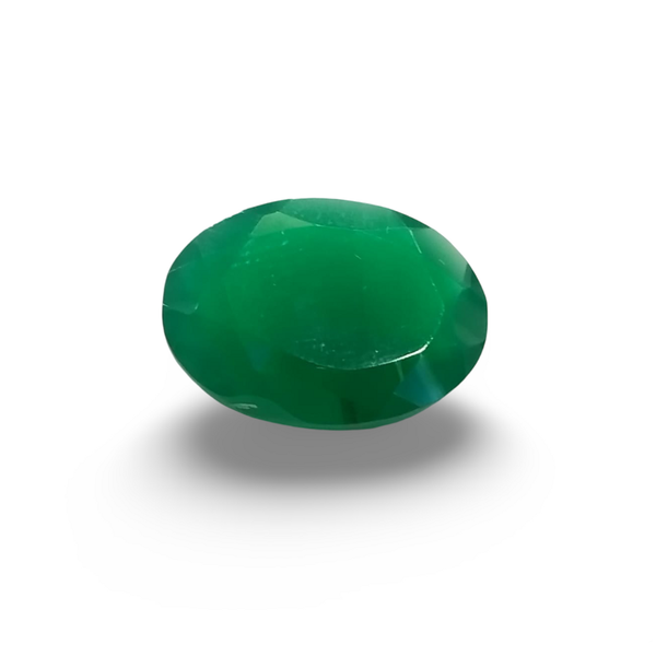 Natural Green Onyx oval mixed cut loose gemstone, SRT certified SRGTL30587