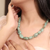Natural Emerald Single Line Necklace: The Epitome of Classic Elegance-EN04 image 1