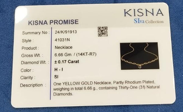 Elegant Diamond Mangalsutra in 14K Gold – 0.17 Carat image 3