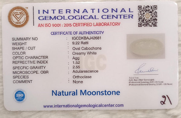 Natural Moonstone: A Gem of Serenity and Enlightenment Summary No IGCDKBAJ42681 image 2