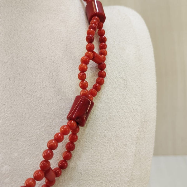 coral double linenecklace 06 image 1