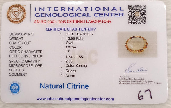 Natural Citrine: The Stone of Abundance and Optimism Summary No IGCDKBAJ45607 image 2