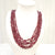Natural ruby five line tumble necklace – Tushar Gems