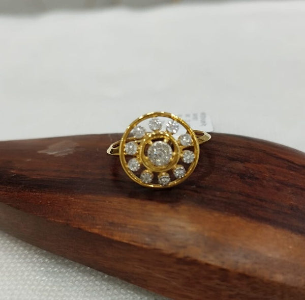 Kisna 14K Gold Natural Diamond Ring – 0.09 Ct of Subtle Sparkle image 0