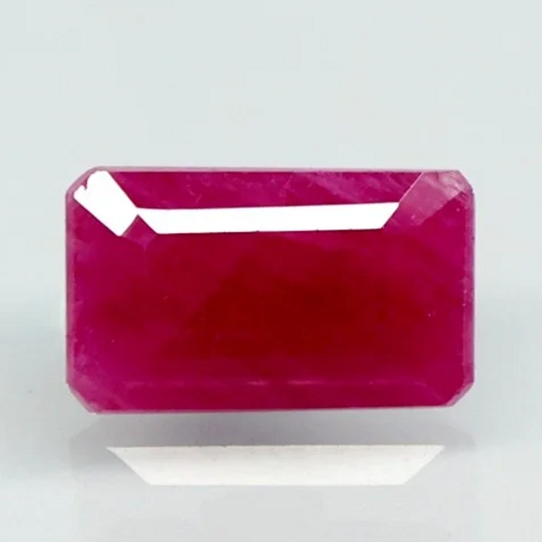 Natural unheated purplish red Ruby (Manik) octagon mixed cut loose gemstone, report no. 9581D38667