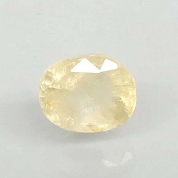 Natural Yellow Sapphire (Pukhraj) oval cut loose gemstone, report no. 8980D36553