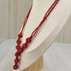coral double line round necklace 08 image 2