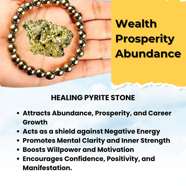 Abundance Combo – Real Peru Pyrite Stone (70-80g) & Golden Pyrite Bracelet Certified – Attracts Wealth, Business Luck & Success – Reiki Healing, Vastu, Gifts for Prosperity & Confidence, Rakhi Gift image 4
