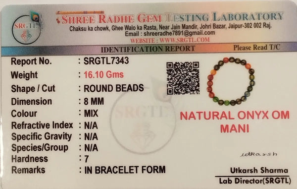 Multicolour Premium Om Mani Provide Protection From Negativity Energies Bracelet For Men & Women image 3