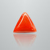 Natural Italian Red Coral (Moonga) triangular cabochon, report no. 11836D47511