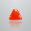 Natural Italian Red Coral (Moonga) triangular cabochon, report no. 11775D47386