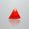 Natural Italian Red Coral (Moonga) triangular cabochon, report no. 12675D51977