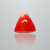 Natural Italian Red Coral (Moonga) triangular cabochon, report no. 12675D51976