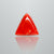 Natural Italian Red Coral (Moonga) triangular cabochon, report no. 11858D47597