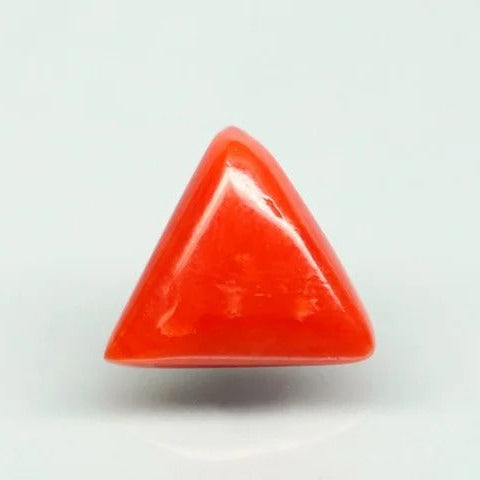 Natural Red Italian Coral |7H50| Triangular Cabochon | Govt. Lab Certified | Report No. 11836D47515