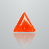 Natural Italian Red Coral (Moonga) triangular cabochon, report no. 11836D47510