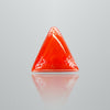 Natural Italian Red Coral (Moonga) triangular cabochon, report no. 11836D47514