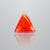Natural Italian Red Coral (Moonga) triangular cabochon, report no. 11836D47514