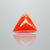Natural Italian Red Coral (Moonga) triangular cabochon, report no. 11775D47383