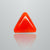 Natural Italian Red Coral (Moonga) triangular cabochon, report no. 11858D47599