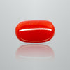 Natural Italian Red Coral (Moonga) oval cabochon, report no. 11877D47657