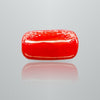 Natural Italian Red Coral (Moonga) cushion cabochon, report no. 11877D47663