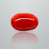 Natural Italian Red Coral (Moonga) oval cabochon, report no. 11877D47666