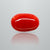 Natural Italian Red Coral (Moonga) oval cabochon, report no. 11877D47666