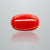 Natural Italian Red Coral (Moonga) oval cabochon, report no. 11877D47662