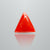 Natural Italian Red Coral (Moonga) triangular cabochon, report no. 11775D47389