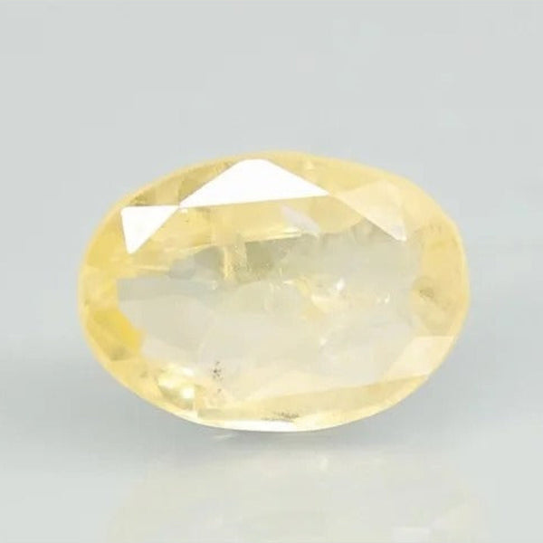 Natural Yellow Sapphire (Pukhraj) oval mixed cut loose gemstone, report no. 11934D48151